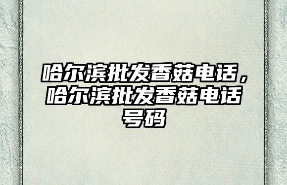 哈爾濱批發(fā)香菇電話，哈爾濱批發(fā)香菇電話號碼