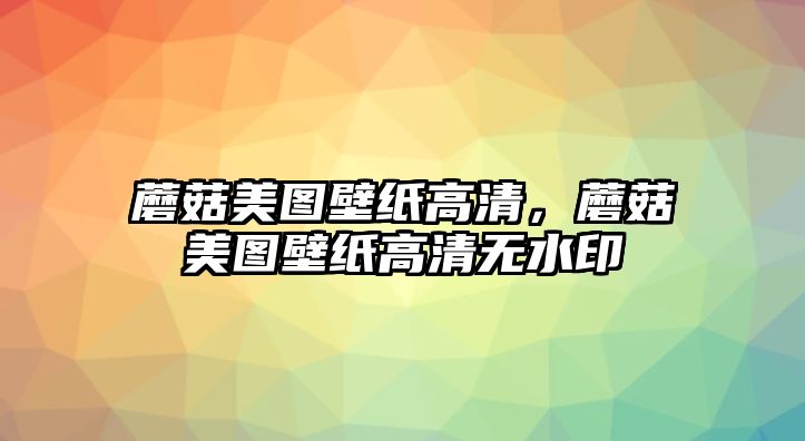 蘑菇美圖壁紙高清，蘑菇美圖壁紙高清無水印